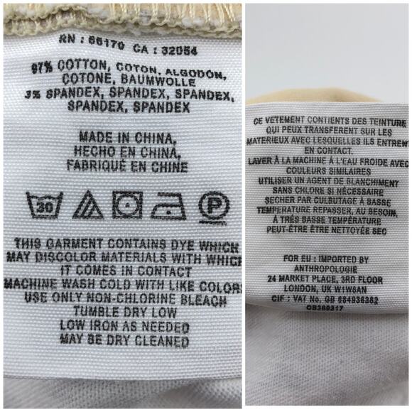 Anthropologie 25x25 Pilcro and the Letterpress Cream Floral STET Skinny Jeans - Picture 6 of 6